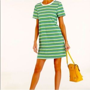 Lulus Binx Green Striped Short Sleeve T
Shirt Dress Size XS